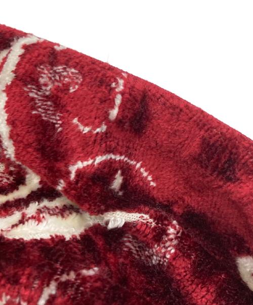 Mame Kurogouchi（マメクロゴウチ）mame kurogouchi (マメクロゴウチ) Velour Jersey I-Line Skirt ホワイト×レッド サイズ:2の古着・服飾アイテム