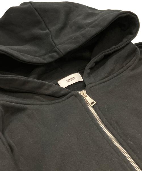 SINSS（シンス）SINSS (シンス) Double zip hoodie ブラック サイズ:Mの古着・服飾アイテム