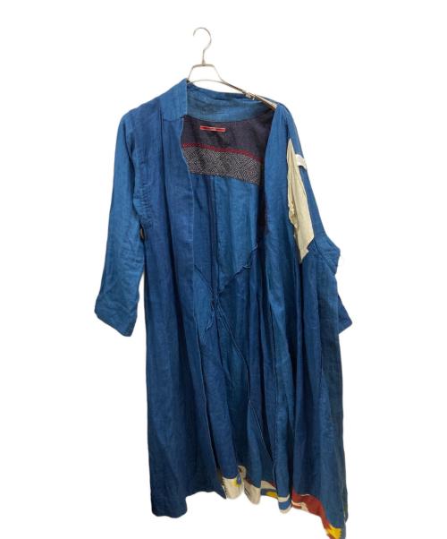 Leh（レー）LEH (レー) リネンコート インディゴ サイズ:Mの古着・服飾アイテム