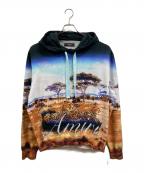 AMIRIアミリ）の古着「GRAPHIC PRINT CREW NECK HOODIE」｜ホワイト×ブルー