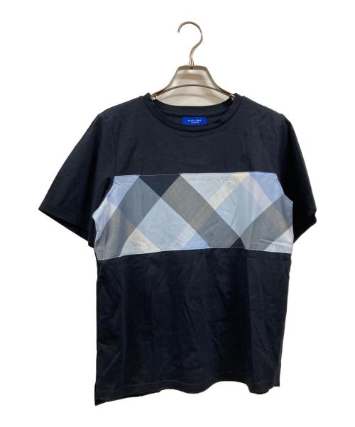 BLUE LABEL CRESTBRIDGE（ブルーレーベルクレストブリッジ）BLUE LABEL CRESTBRIDGE (ブルーレーベルクレストブリッジ) シルケットソフトコットンスムースTシャツ ネイビー サイズ:38の古着・服飾アイテム
