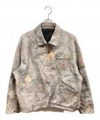 ZARAザラ）の古着「WASHED JACKET ABSTRACT PRINT」｜グレー