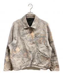 ZARA（ザラ）の古着「WASHED JACKET ABSTRACT PRINT」｜グレー