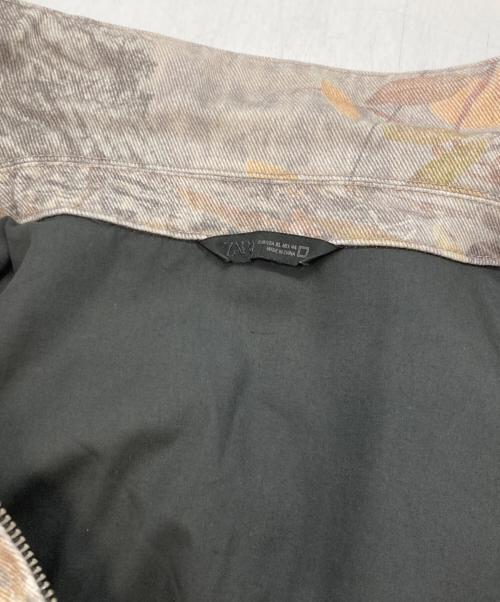 ZARA（ザラ）ZARA (ザラ) WASHED JACKET ABSTRACT PRINT グレー サイズ:XLの古着・服飾アイテム