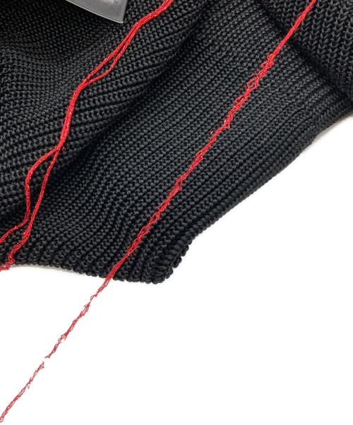 RAF SIMONS（ラフシモンズ）RAF SIMONS (ラフシモンズ) R刺繍ドロップショルダークロップドニット ブラック サイズ:XSの古着・服飾アイテム