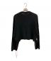 RAF SIMONS (ラフシモンズ) R刺繍ドロップショルダークロップドニット ブラック サイズ:XS：25000円