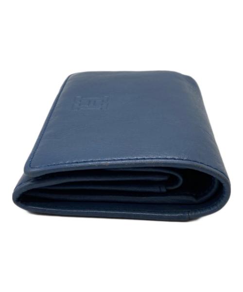 HIROFU（ヒロフ）HIROFU (ヒロフ) 2つ折りレザー財布 ブルーの古着・服飾アイテム
