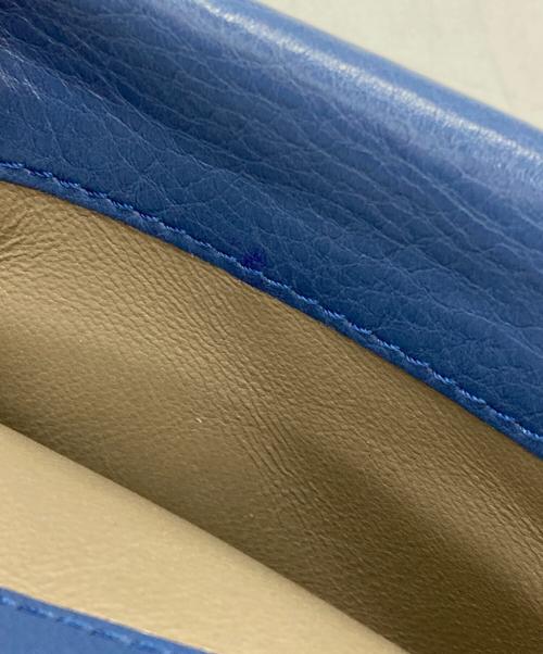 HIROFU（ヒロフ）HIROFU (ヒロフ) 2つ折りレザー財布 ブルーの古着・服飾アイテム