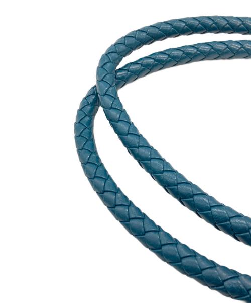 HIROFU（ヒロフ）HIROFU (ヒロフ) レザーコンビチェスタキャンパストートバッグ ブルー×グレーの古着・服飾アイテム