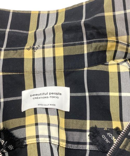 beautiful people（ビューティフルピープル）beautiful people (ビューティフルピープル) チェック柄ジャケット イエロー サイズ:Sの古着・服飾アイテム