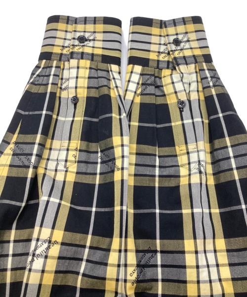 beautiful people（ビューティフルピープル）beautiful people (ビューティフルピープル) チェック柄ジャケット イエロー サイズ:Sの古着・服飾アイテム