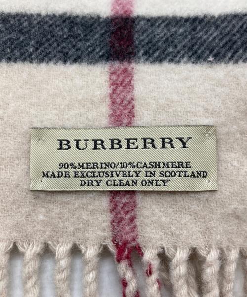 BURBERRY LONDON（バーバリーロンドン）BURBERRY LONDON (バーバリーロンドン) ノヴァチェックカシミヤ混ストール ベージュの古着・服飾アイテム