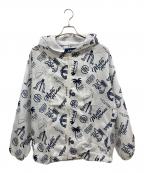 muta MARINEムータマリン）の古着「ランダムロゴ ジップパーカー」｜ホワイト×ネイビー