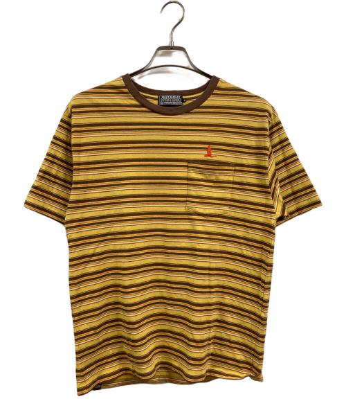 Hysteric Glamour（ヒステリックグラマー）Hysteric Glamour (ヒステリックグラマー) ポケットカットソー イエロー×ブラウン サイズ:Ｍの古着・服飾アイテム