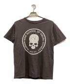 NUMBER (N)INEナンバーナイン）の古着「穴あきスカルプリントTシャツ」｜ブラック
