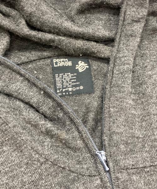 PPFM（ピーピーエフエム）PPFM　 (ピーピーエフエム) ギミックニットパーカー グレー サイズ:3の古着・服飾アイテム