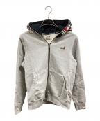 A BATHING APE×LACOSTEア ベイシング エイプ×ラコステ）の古着「CROCODILE FULL ZIP HOODIE」｜グレー