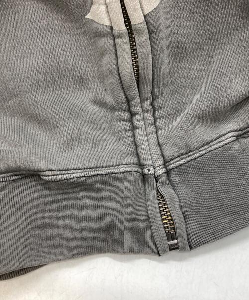 VANSON（バンソン）VANSON (バンソン) ボーンプリントジップパーカー グレー サイズ:Lの古着・服飾アイテム