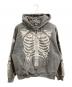 VANSON（バンソン）の古着「ボーンプリントジップパーカー」｜グレー