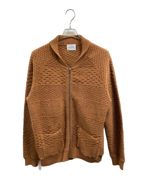 CAL O LINE（キャルオーライン）CAL O LINE (キャルオーライン) ジャガードニットジャケット ブラウン サイズ:Sの古着・服飾アイテム