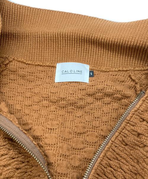 CAL O LINE（キャルオーライン）CAL O LINE (キャルオーライン) ジャガードニットジャケット ブラウン サイズ:Sの古着・服飾アイテム