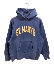 Champion REVERSE WEAVE（チャンピオン リバース ウィーブ）の古着「リバースウィーブプリントパーカー」｜ネイビー