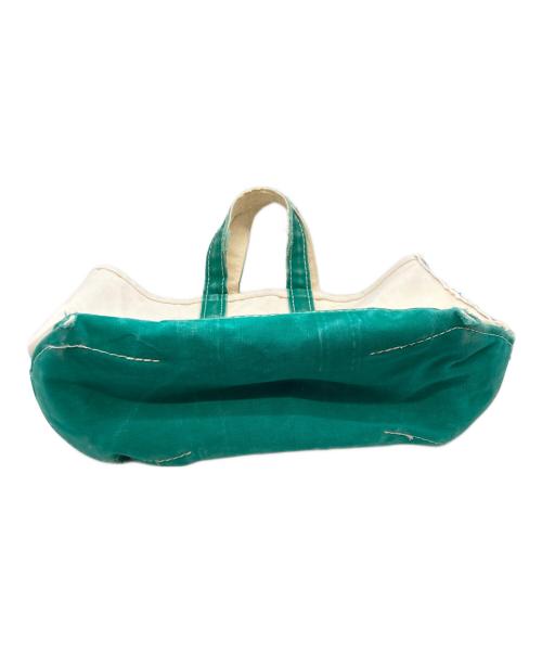 L.L.Bean（エルエルビーン）L.L.Bean (エルエルビーン) キャンバストートバッグ ベージュ×グリーンの古着・服飾アイテム