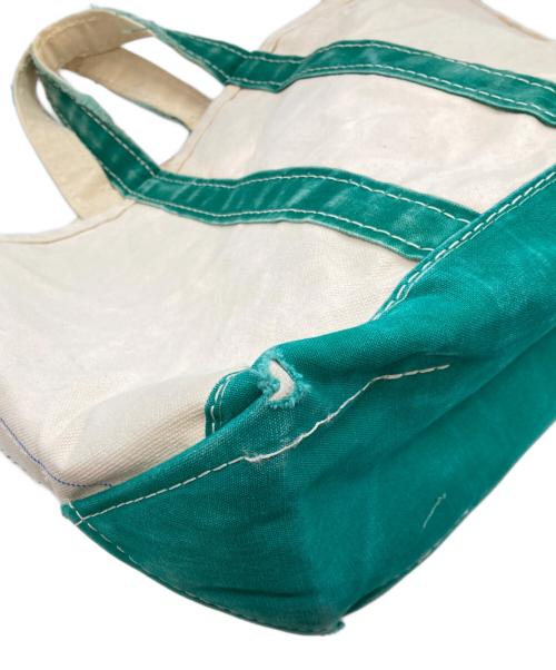 L.L.Bean（エルエルビーン）L.L.Bean (エルエルビーン) キャンバストートバッグ ベージュ×グリーンの古着・服飾アイテム