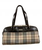 BURBERRYバーバリー）の古着「ノヴァチェックミニボストンバッグ」｜ブラウン