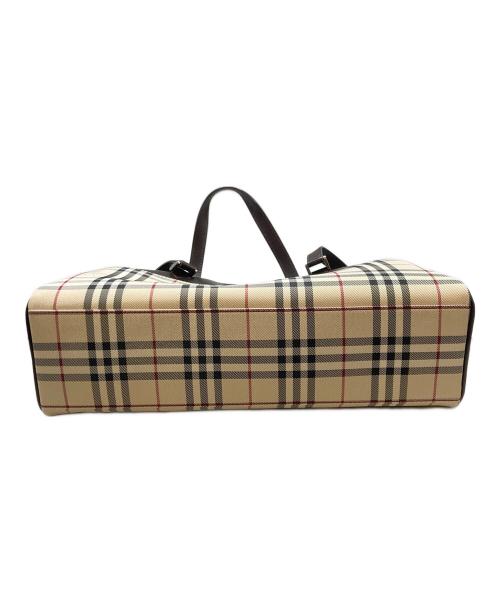 BURBERRY（バーバリー）BURBERRY (バーバリー) ノヴァチェックミニボストンバッグ ブラウンの古着・服飾アイテム