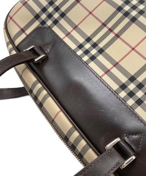 BURBERRY（バーバリー）BURBERRY (バーバリー) ノヴァチェックミニボストンバッグ ブラウンの古着・服飾アイテム