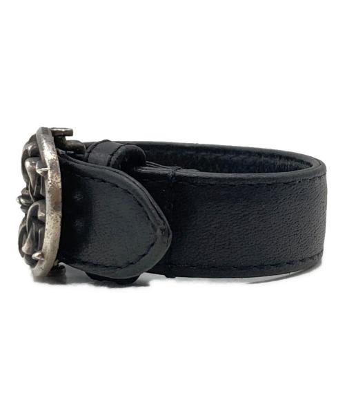 DEAL DESIGN（ディールデザイン）DEAL DESIGN (ディールデザイン) レザーブレスレット ブラックの古着・服飾アイテム
