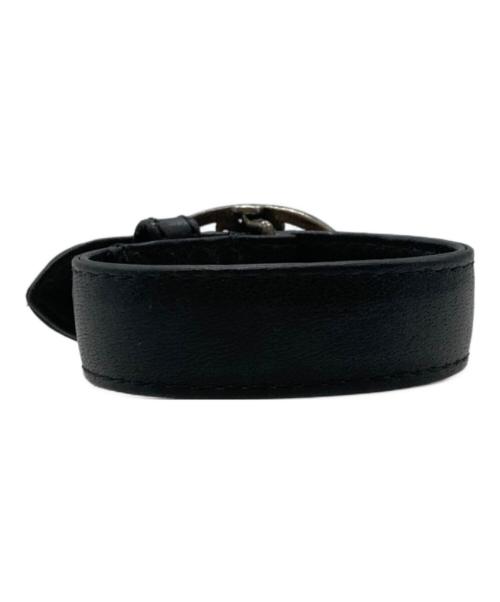 DEAL DESIGN（ディールデザイン）DEAL DESIGN (ディールデザイン) レザーブレスレット ブラックの古着・服飾アイテム