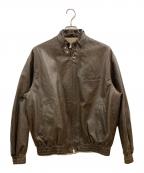 INSCRIREアンスクリア）の古着「Fake Leather Three Pocket Blouson」｜ブラウン