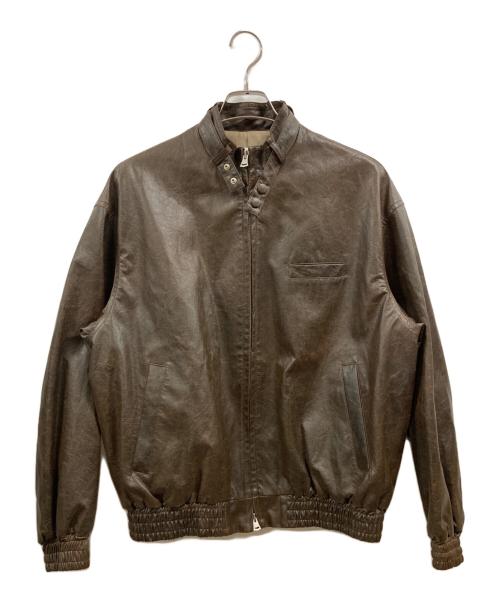 INSCRIRE（アンスクリア）INSCRIRE (アンスクリア) Fake Leather Three Pocket Blouson ブラウン サイズ:2の古着・服飾アイテム