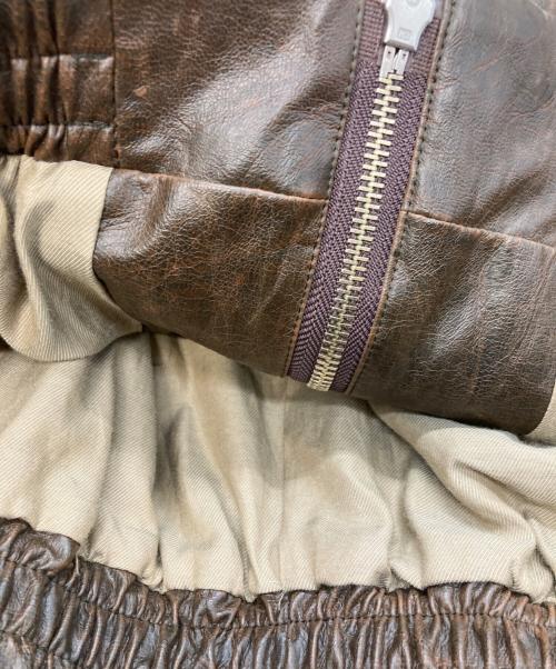 INSCRIRE（アンスクリア）INSCRIRE (アンスクリア) Fake Leather Three Pocket Blouson ブラウン サイズ:2の古着・服飾アイテム