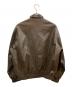INSCRIRE (アンスクリア) Fake Leather Three Pocket Blouson ブラウン サイズ:2：25000円