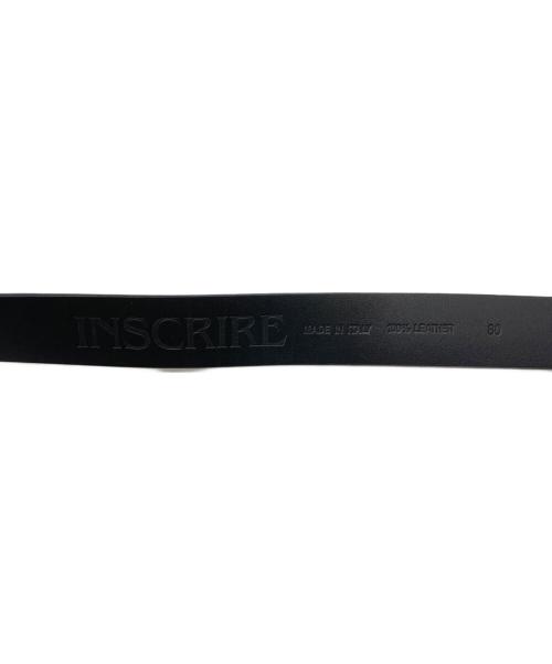 INSCRIRE（アンスクリア）INSCRIRE (アンスクリア) レザーベルト ブラック サイズ:80の古着・服飾アイテム