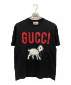 GUCCIグッチ）の古着「19AW Oversize Tee with Gucci Lamb」｜ブラック