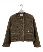 IENAイエナ）の古着「GIOLICA ツイードジャケット」｜ブラウン