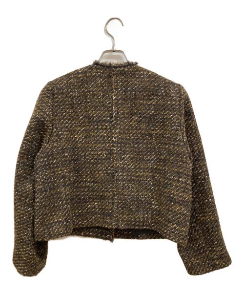 IENA（イエナ）IENA (イエナ) GIOLICA ツイードジャケット ブラウン サイズ:Freeの古着・服飾アイテム