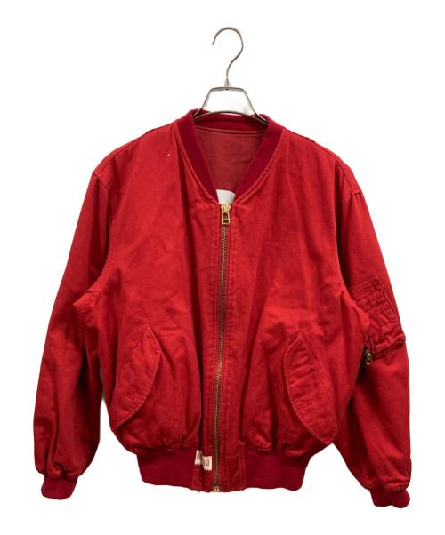 PINK HOUSE（ピンクハウス）PINK HOUSE (ピンクハウス) リバーシMA-1ブルゾン レッド サイズ:Freeの古着・服飾アイテム