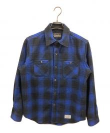 WACKO MARIA（ワコマリア）の古着「チェックフランネルシャツ」｜ブルー×ブラック