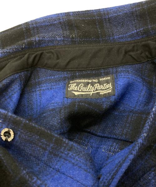 WACKO MARIA（ワコマリア）WACKO MARIA (ワコマリア) チェックフランネルシャツ ブルー×ブラック サイズ:Ｍの古着・服飾アイテム