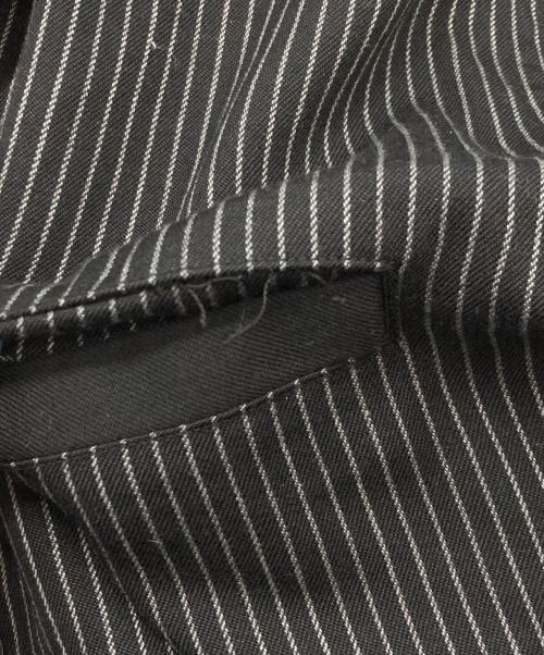 WACKO MARIA（ワコマリア）WACKO MARIA (ワコマリア) バッグ刺繍ストライプオープンカラーシャツ ブラック サイズ:Mの古着・服飾アイテム