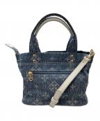 russetラシット）の古着「DENIM JACQUARD 2WAY バッグ」｜インディゴ