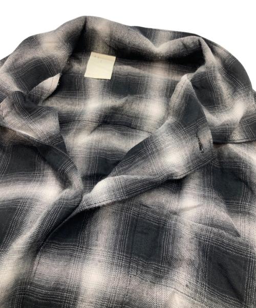 N.HOOLYWOOD（エヌ ハリウッド）N.HOOLYWOOD (エヌ ハリウッド) オンブレチェックシャツ ブラック サイズ:38の古着・服飾アイテム