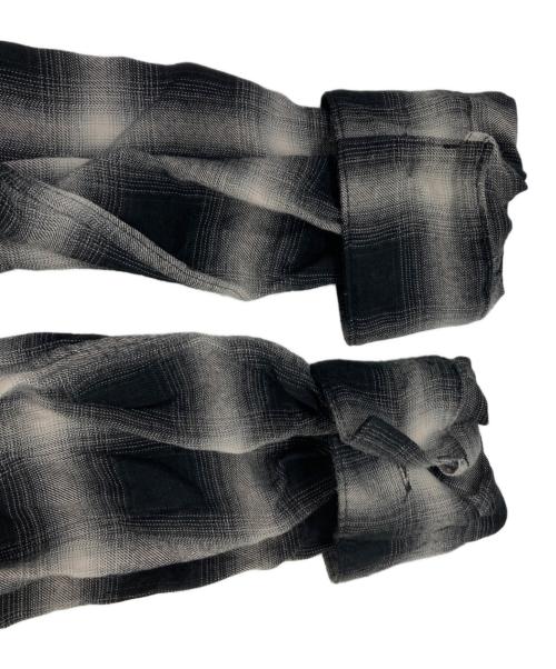 N.HOOLYWOOD（エヌ ハリウッド）N.HOOLYWOOD (エヌ ハリウッド) オンブレチェックシャツ ブラック サイズ:38の古着・服飾アイテム