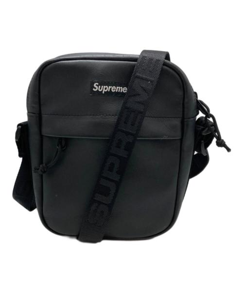 SUPREME（シュプリーム）Supreme (シュプリーム) leather shoulder bag ブラックの古着・服飾アイテム