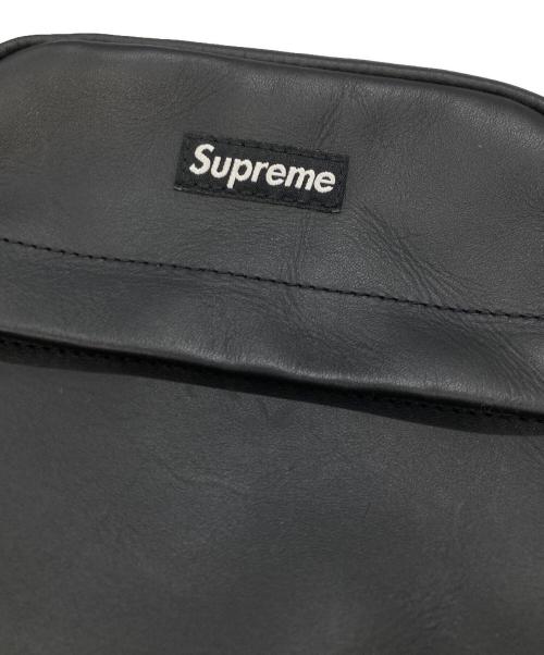 SUPREME（シュプリーム）Supreme (シュプリーム) leather shoulder bag ブラックの古着・服飾アイテム